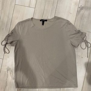 FOREVER21 cropped oversized tee